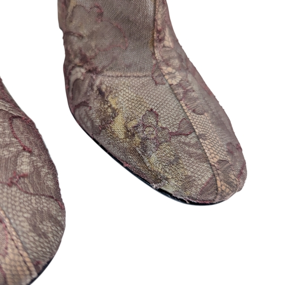 Valentino Garavani Runway Sheer Floral Lace Tall Heeled Statement Boot Size EU38 - Picture 8 of 14